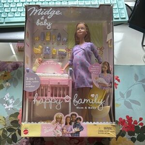 Mattel Barbie Happy Family Midge Baby Doll Set Collectible